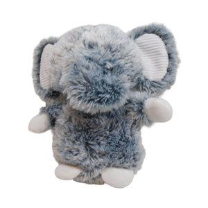 Spark Create Imagine Plush Gray/ White Elephant Rattle Soft Toy 10"